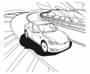 Coloriage tesla model 3 voiture electrique