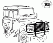 Coloriage voiture 4x4 Landrover Militaire