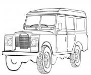 Coloriage voiture 4x4 Militaire