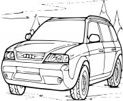 Coloriage automobile 4x4 audi