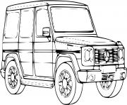 Coloriage voiture 4x4 Mercedes