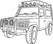 Coloriage voiture 4x4 Jeep