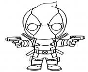 Coloriage Deadpool Fortnite X Force Skin