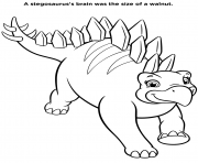 Coloriage Dinosaure Stegosaurus Dino Rescue