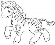 Coloriage zebre facile pour maternelle