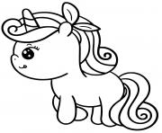 Coloriage licorne kawaii etoiles et coeur