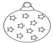 Coloriage boule de noel maternelle etoiles