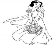 Coloriage blanche neige disnye miroir magique qui est la plus belle du royaume