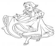 Coloriage princesse blanche neige attend son prince charmant