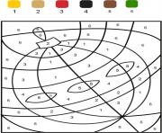 Coloriage magique boule de noel chiffre numero maternelle