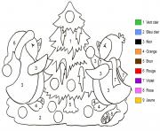 Coloriage magique noel maternelle chiffre numero