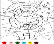 Coloriage Magique de Noel Chiffre Numero