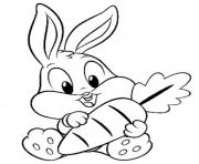 Coloriage lapin disney paques