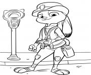 Coloriage disney judy hopps zootopie