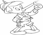 Coloriage pinocchio disney sorti en 1940 inspire de conte de Carlo Collodi