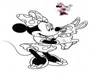 Coloriage minnie mouse souris anthropomorphe