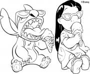 Coloriage lilo et stitch disney