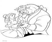 Coloriage disney La Belle et la Bete