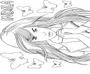 Coloriage chanteuse a la mode indila