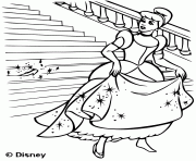 Coloriage cendrillon echappe sa chaussure