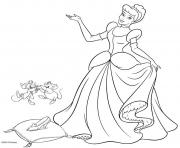 Coloriage la belle princesse cendrillon