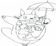 Coloriage totoro et ses amis