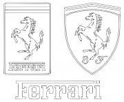 Coloriage ferrari logo