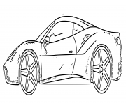 Coloriage Ferrari Portofino decapotable V8 Biturbo