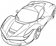 Coloriage Voiture Ferrari GTC4 Puissante 690 chevaux