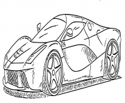 Coloriage Ferrari Roma Italienne 612 chevaux