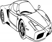 Coloriage dessin Voiture Ferrari