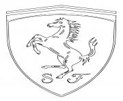 Coloriage logo voiture ferrari cheval