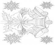 Coloriage cloches de noel mandala adulte zentangle