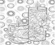 Coloriage noel mandala chandelles