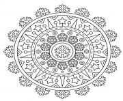 Coloriage noel mandala mandala etoiles flocons de neiges