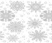 Coloriage noel pour adulte flocons de neiges background