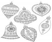 Coloriage noel pour adulte motif ornaments