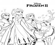 Coloriage animated disney movie Reine des Neiges 2