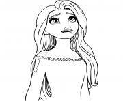 Coloriage Elsa Reine des Neiges 2 Studio Disney par Gianluigi Piludu