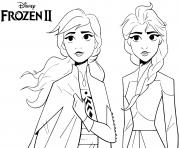 Coloriage Elsa Anna Reine des Neiges 2 Disney