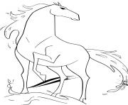 Coloriage Nokk Cheval Reine des Neiges 2 Disney