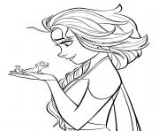 Coloriage Elsa et Lizard Bruni Reine des Neiges 2