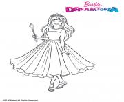 Coloriage Barbie Princesse Pailletes