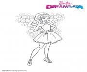 Coloriage Princesse Barbie Bulles Feeriques