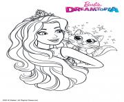 Coloriage Barbie au Royaumes des Paillettes