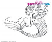 Coloriage Princesse Barbie Sirene Multicolore