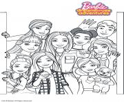 Coloriage Barbie Dreamhouse Adventure Tous les amis de Barbie