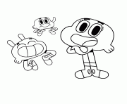 Coloriage gumball et ses amis cartoon