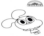 Coloriage La petit soeur de Gumball