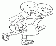 Coloriage caillou sur le dos de sarah comme une grande soeur